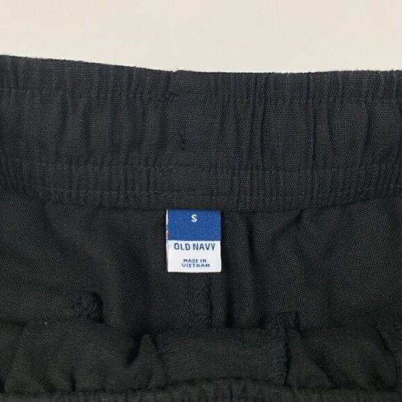 Old Navy Black Linen Blend High Rise Pull On Shorts S - Picture 3 of 5